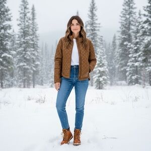 NWOT Quince Carmel Brown Featherless Puffer Jacket